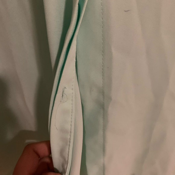 Teal Long Sleeve H&M Button Down Size Size 4 - Picture 7 of 8